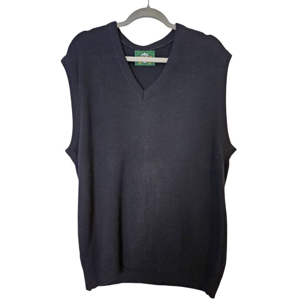 Vintage  Jantzen black v neck sweater vest.  Size XL Tall.